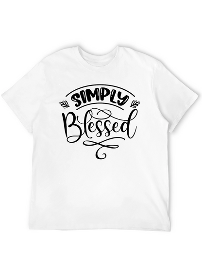 Simply Blessed Black Graphic Tee - Casual Comfort