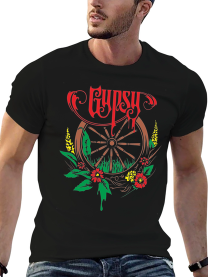 Gypsy Wheel Floral Graphic T-Shirt
