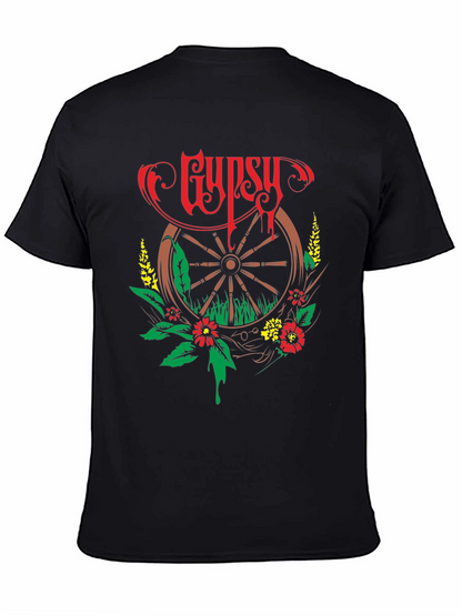 Gypsy Wheel Floral Graphic T-Shirt