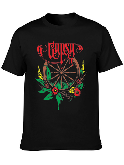 Gypsy Wheel Floral Graphic T-Shirt