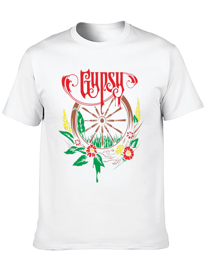 Gypsy Wheel Floral Graphic T-Shirt