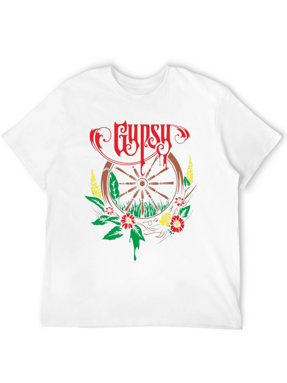 Gypsy Wheel Floral Graphic T-Shirt