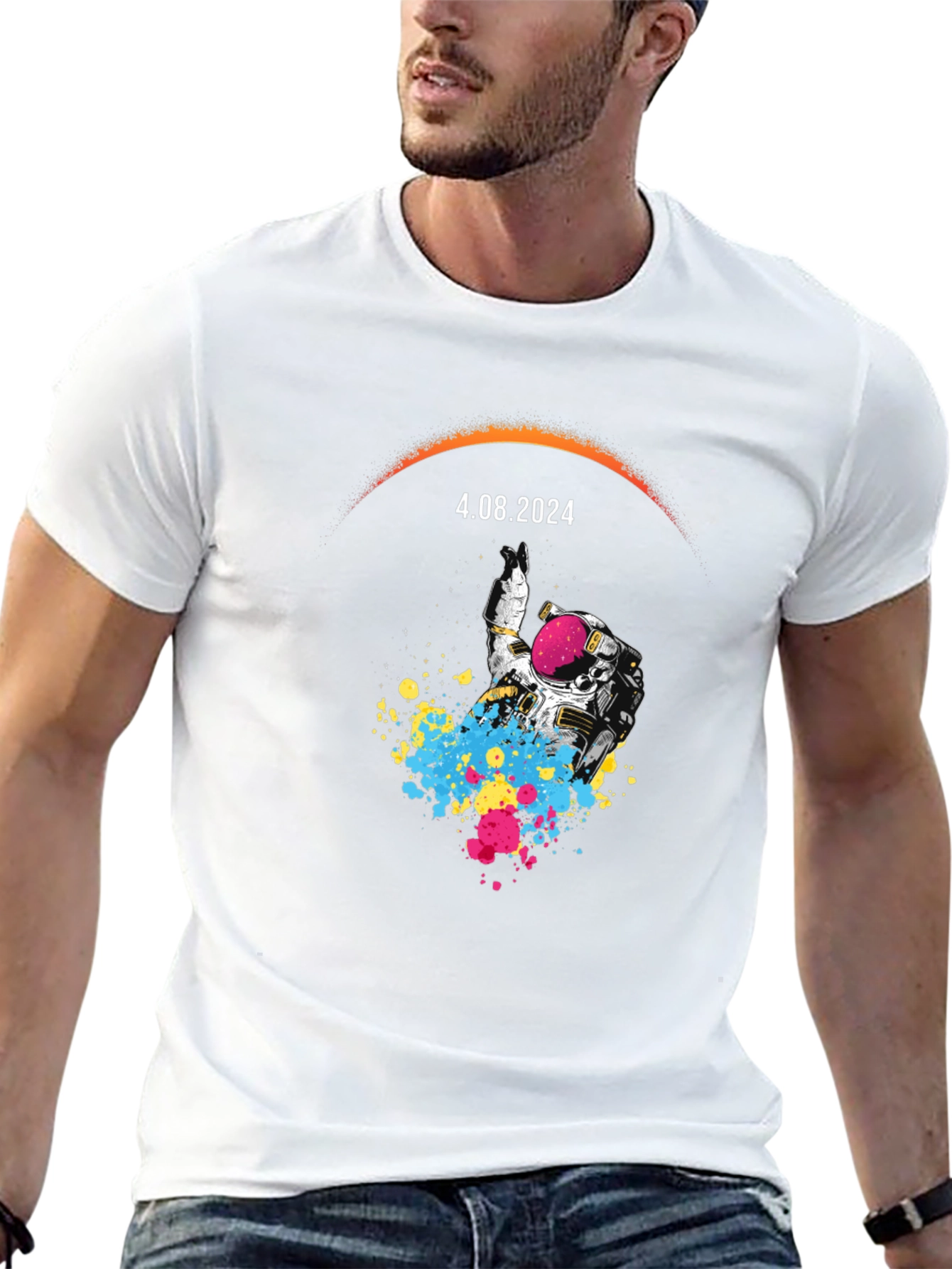 Astronaut Eclipse T-Shirt - April 8 2024