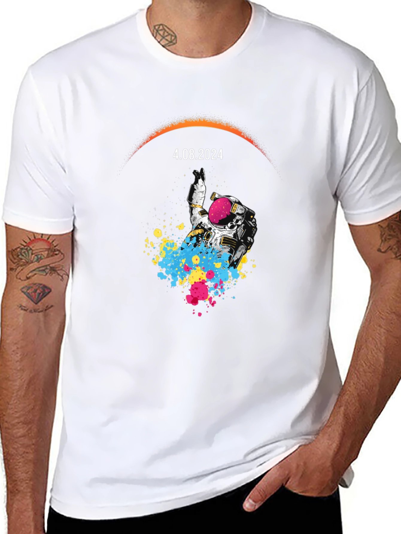 Astronaut Eclipse T-Shirt - April 8 2024