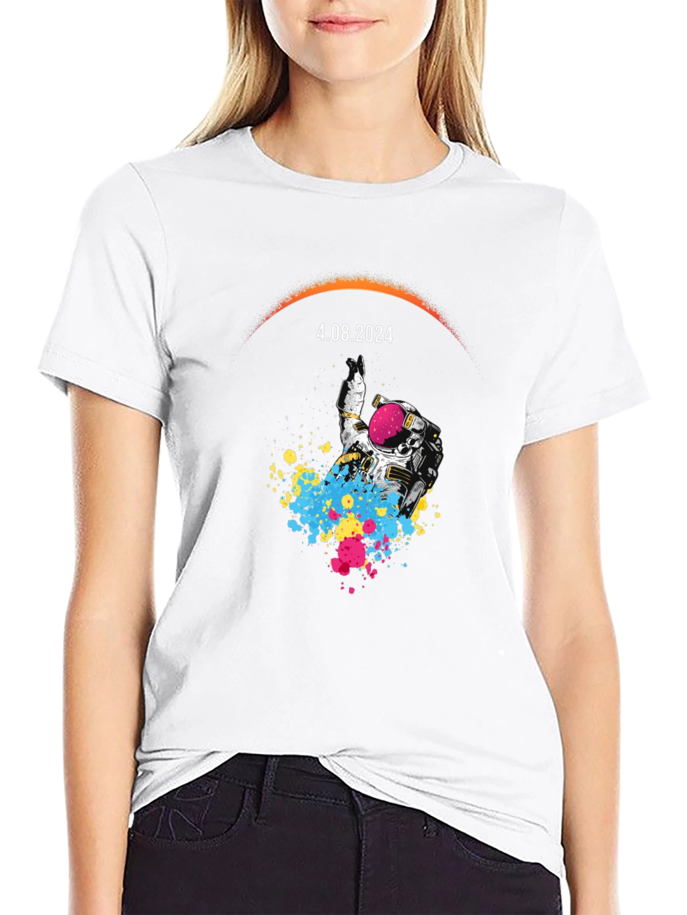 Astronaut Eclipse T-Shirt - April 8 2024