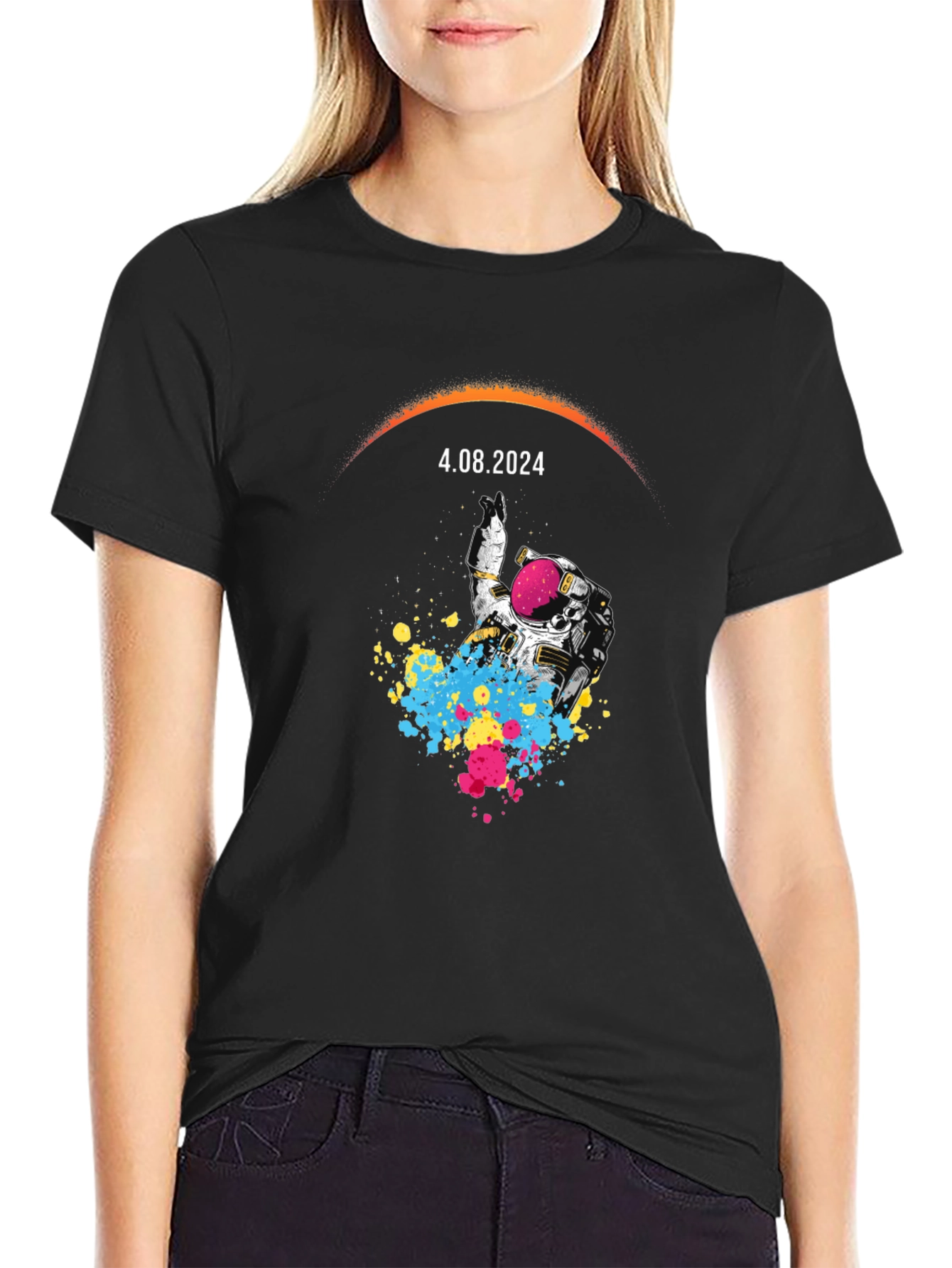 Astronaut Eclipse T-Shirt - April 8 2024