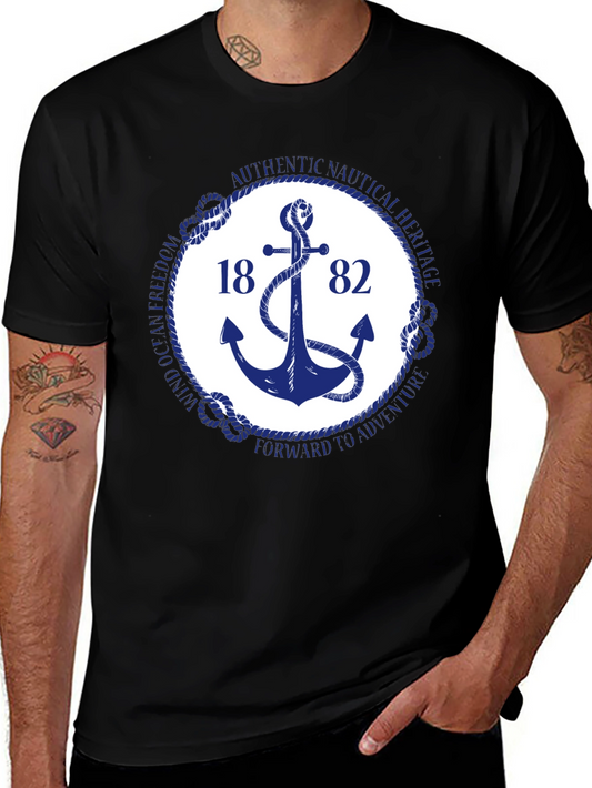 Nautical Anchor T-Shirt - Vintage Style Tee