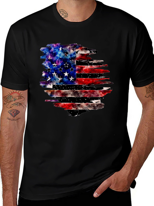 Distressed American Flag Graphic Tee