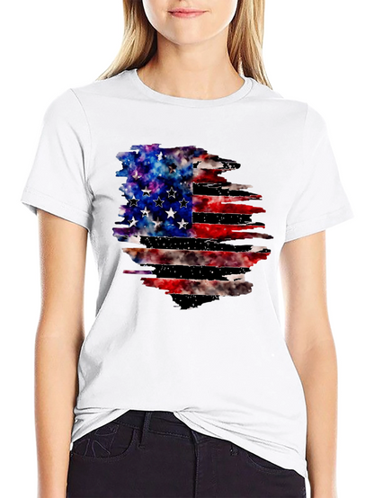 Distressed American Flag Graphic Tee