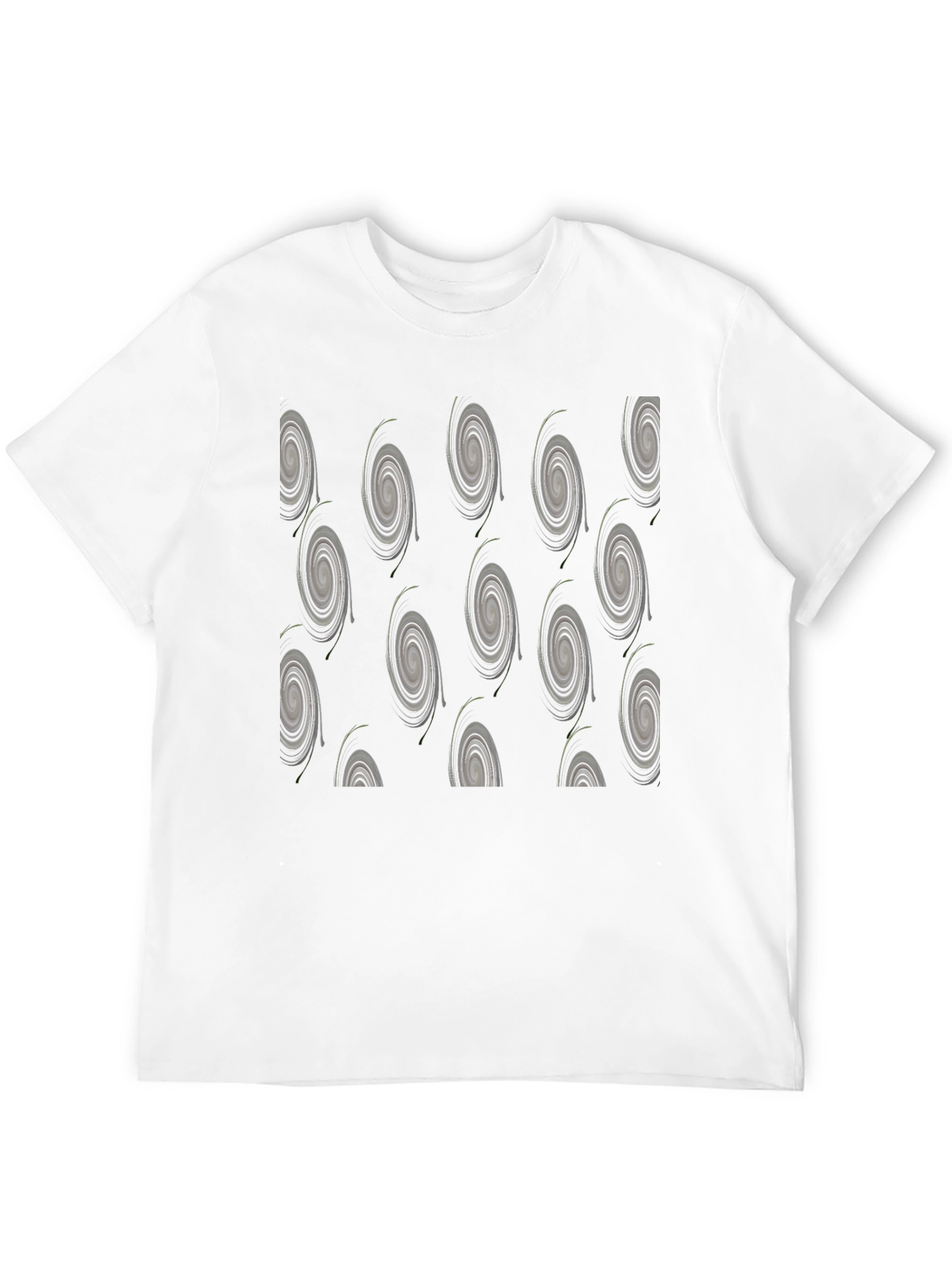 Modern Swirl Pattern Black T-Shirt