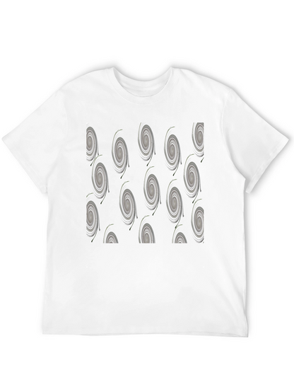 Modern Swirl Pattern Black T-Shirt