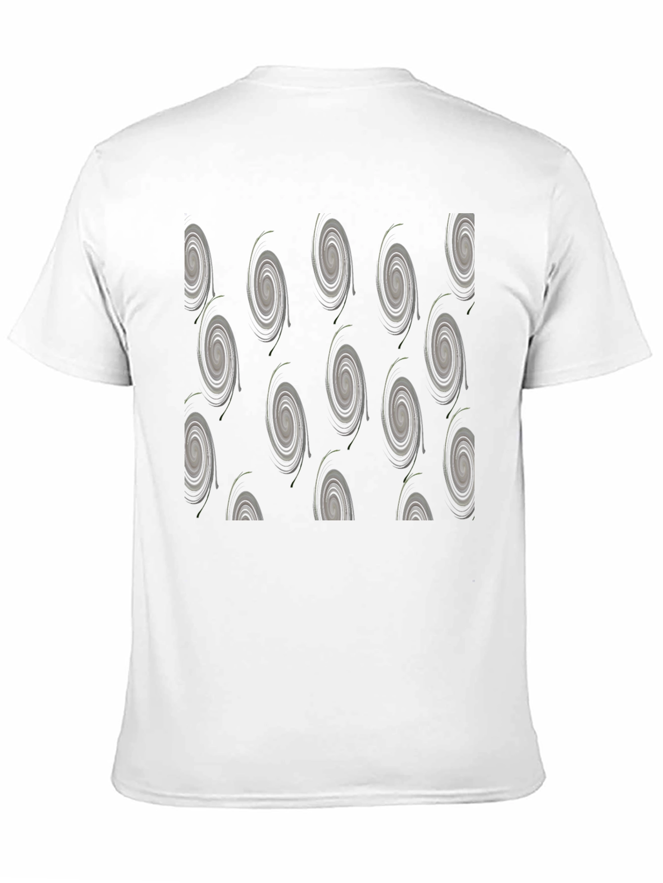 Modern Swirl Pattern Black T-Shirt