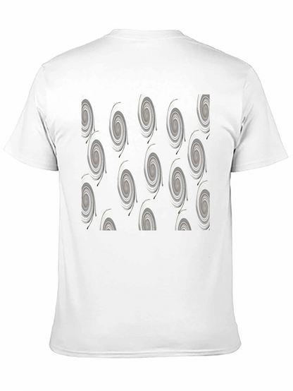 Modern Swirl Pattern Black T-Shirt