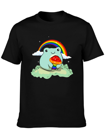 Frog Rainbow Mushroom Graphic Tee