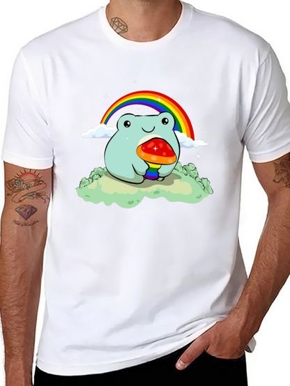 Frog Rainbow Mushroom Graphic Tee