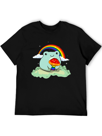 Frog Rainbow Mushroom Graphic Tee