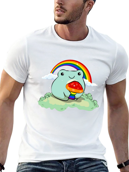 Frog Rainbow Mushroom Graphic Tee