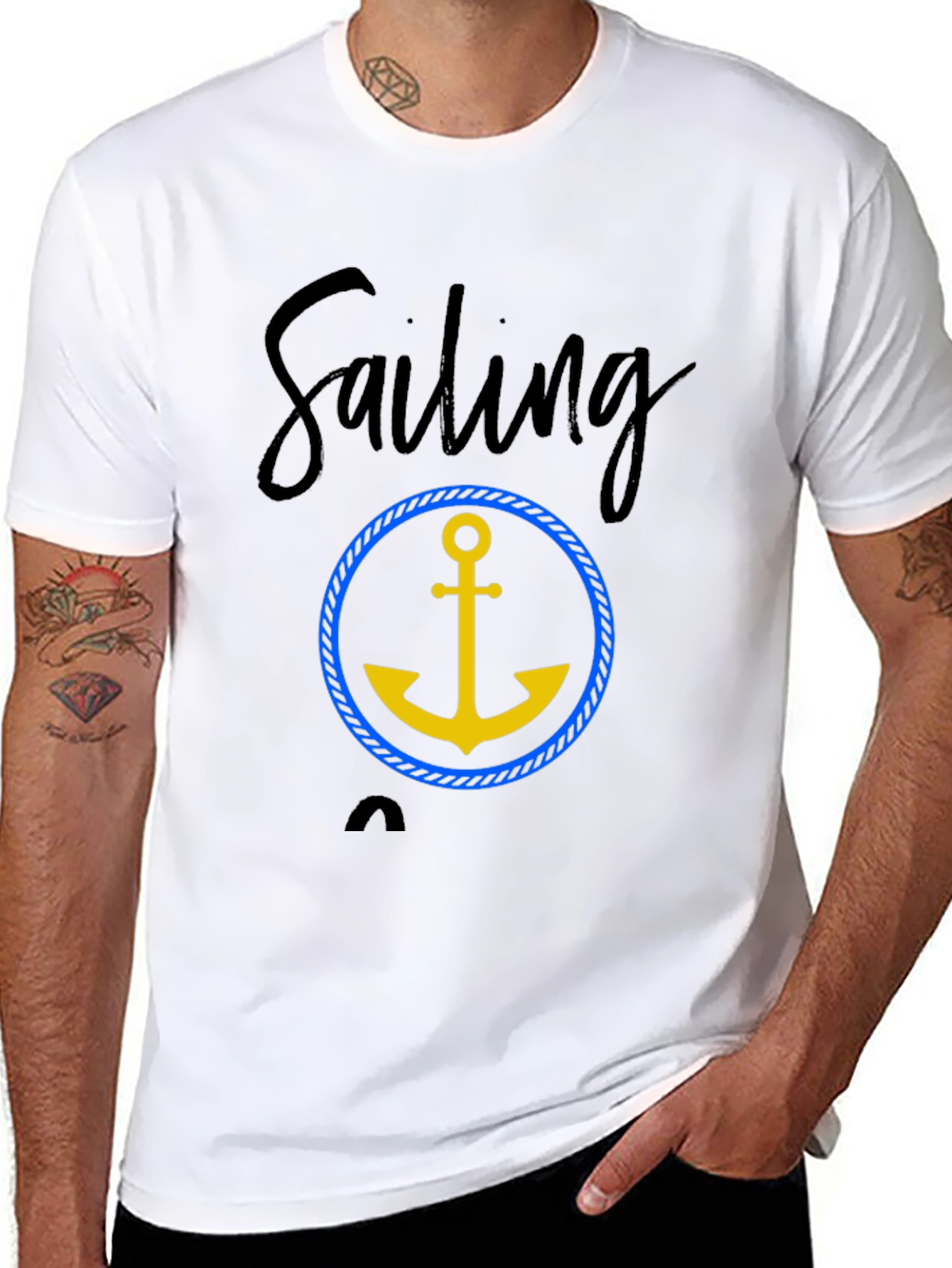 Sailing Anchor Graphic T-Shirt