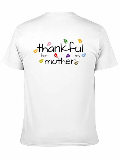 Thankful for My Mother Graphic T-Shirt - Black
