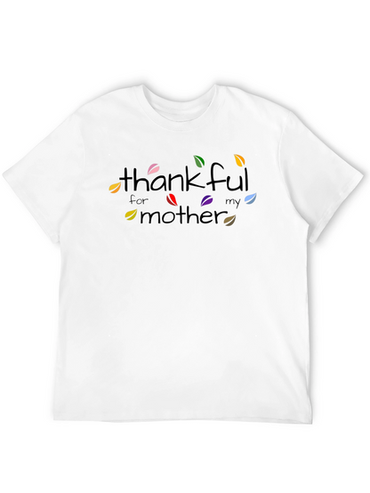 Thankful for My Mother Graphic T-Shirt - Black