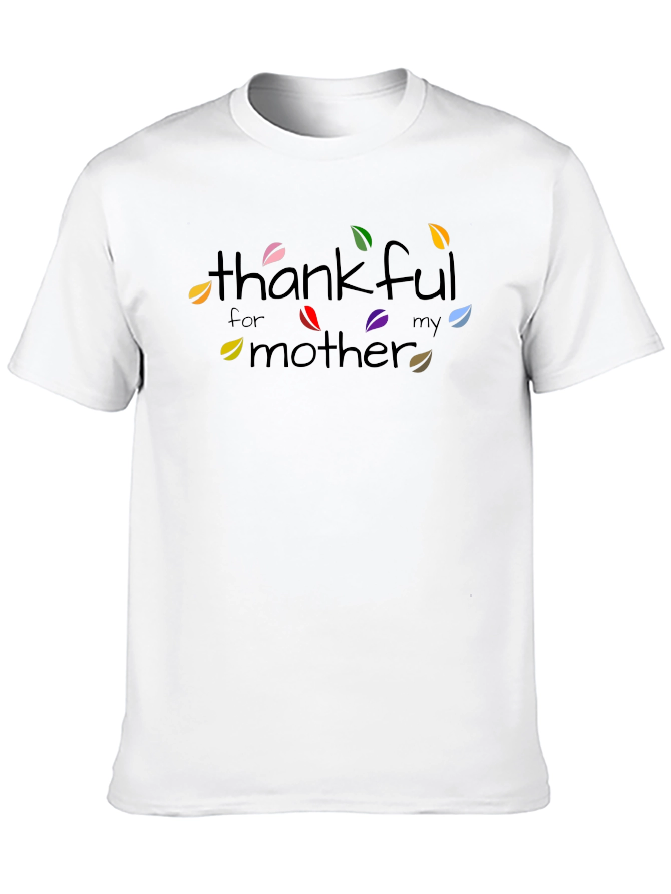 Thankful for My Mother Graphic T-Shirt - Black