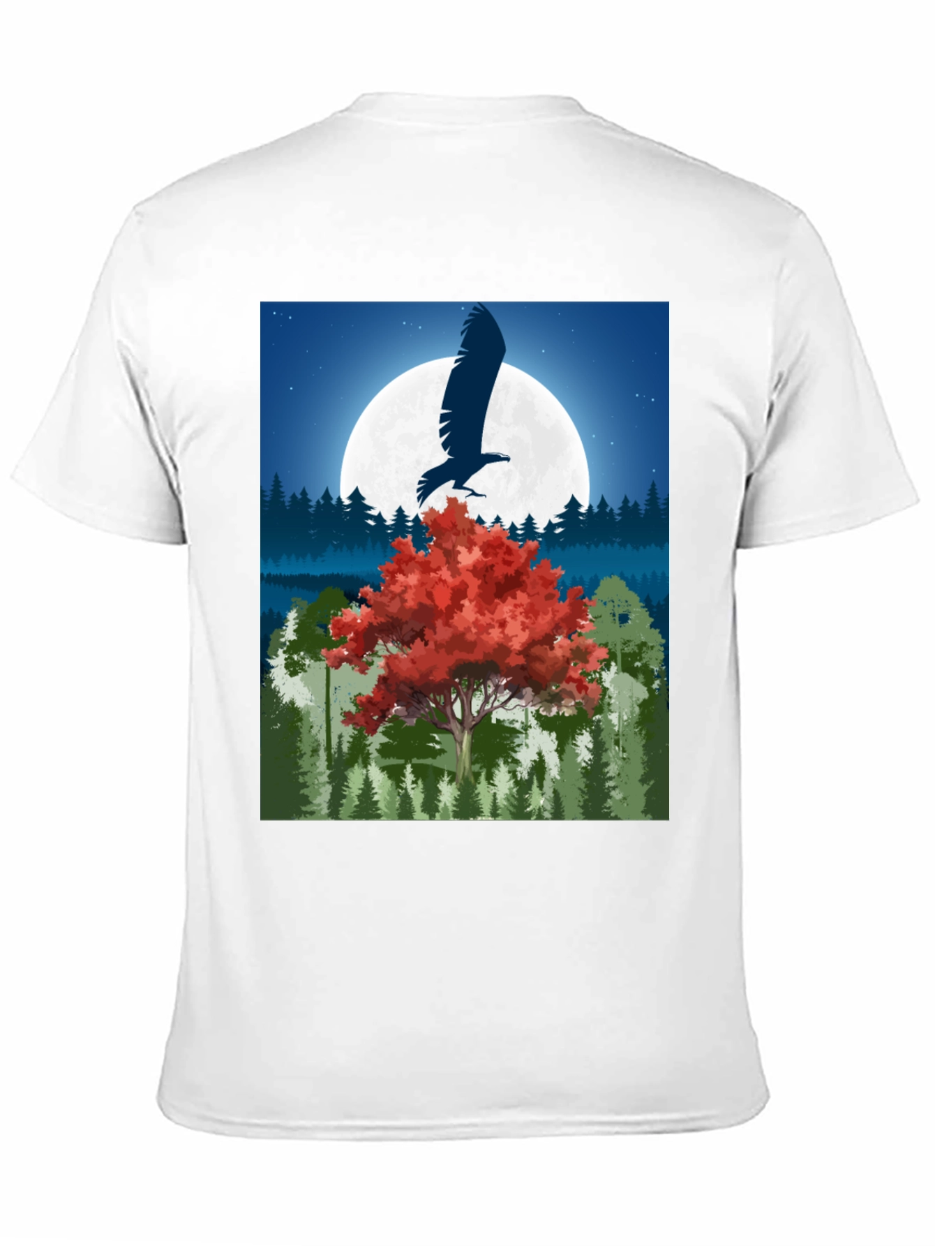 Eagle Moon Graphic Tee - Nature Inspired Design