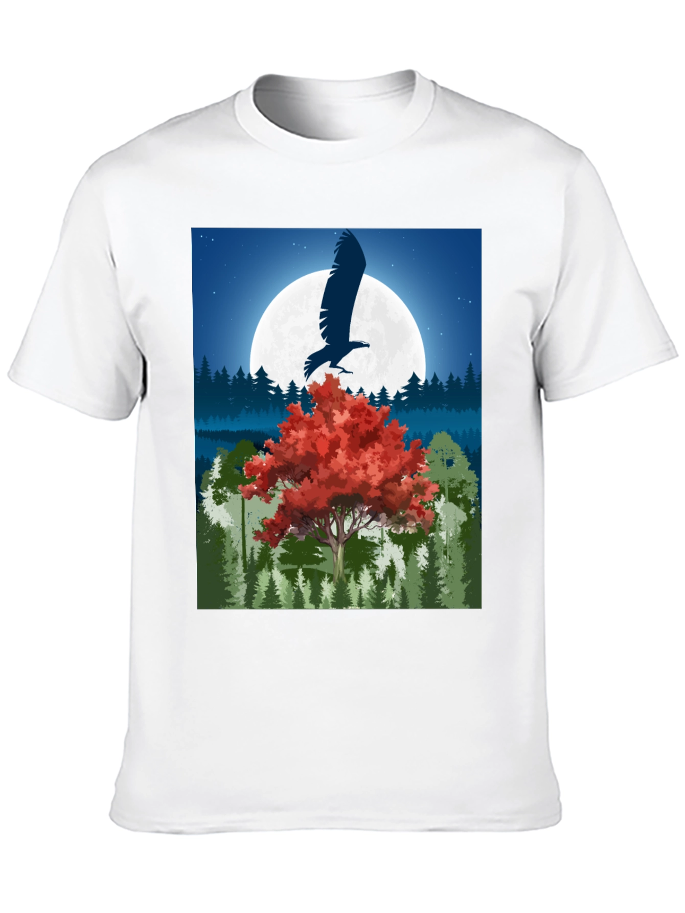 Eagle Moon Graphic Tee - Nature Inspired Design