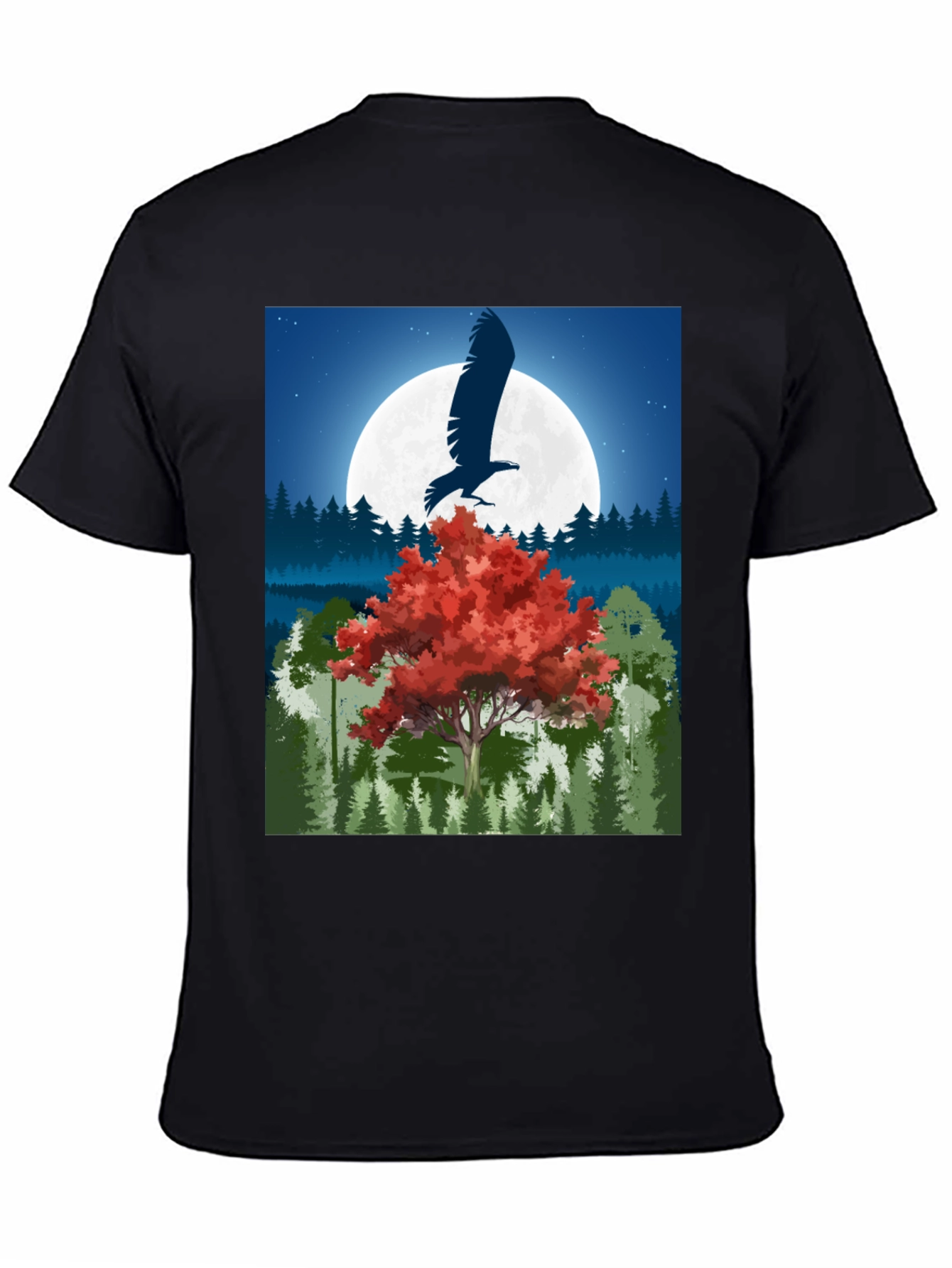 Eagle Moon Graphic Tee - Nature Inspired Design
