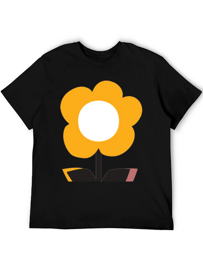 Funky Flower Power Tee - Black Graphic T-Shirt