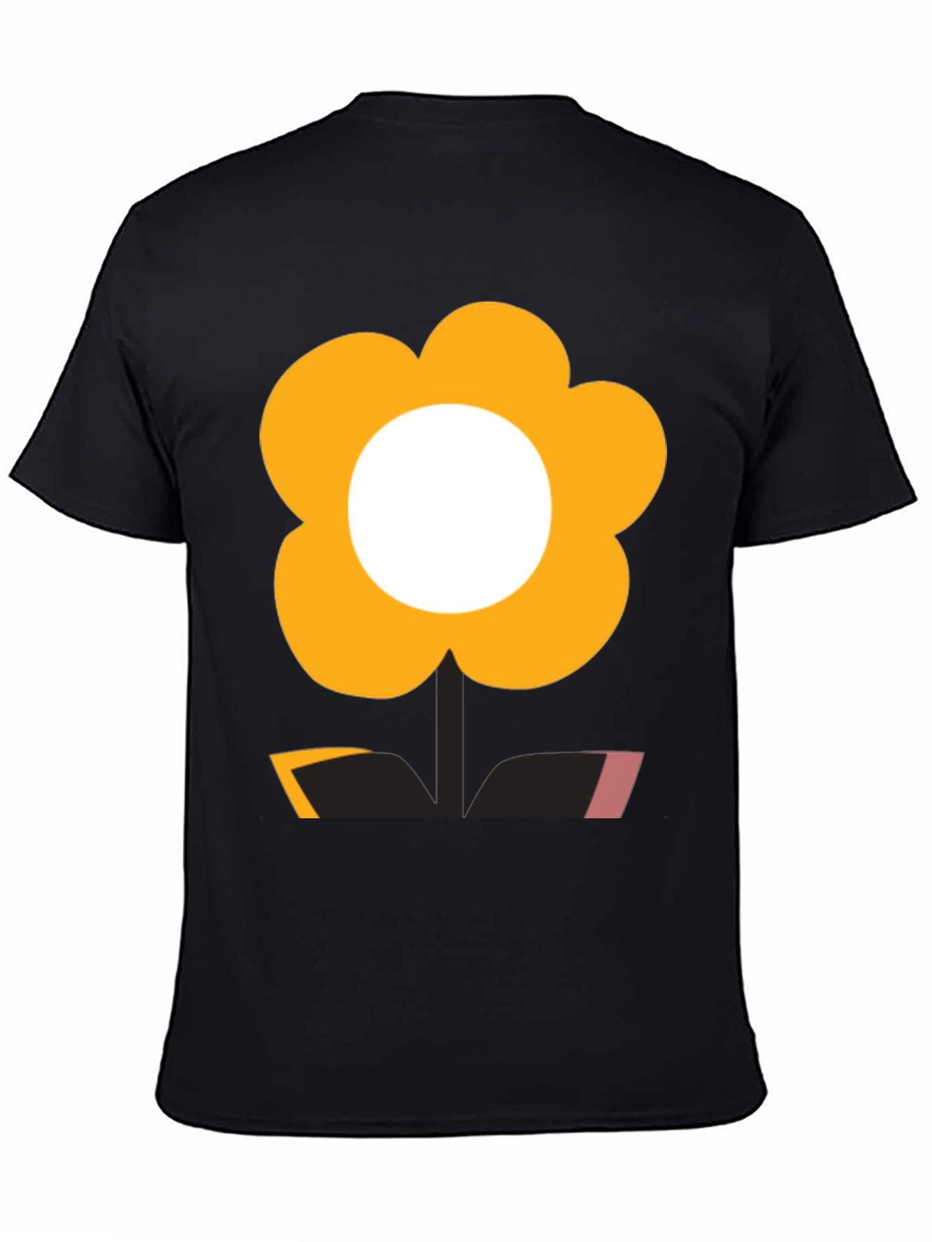 Funky Flower Power Tee - Black Graphic T-Shirt