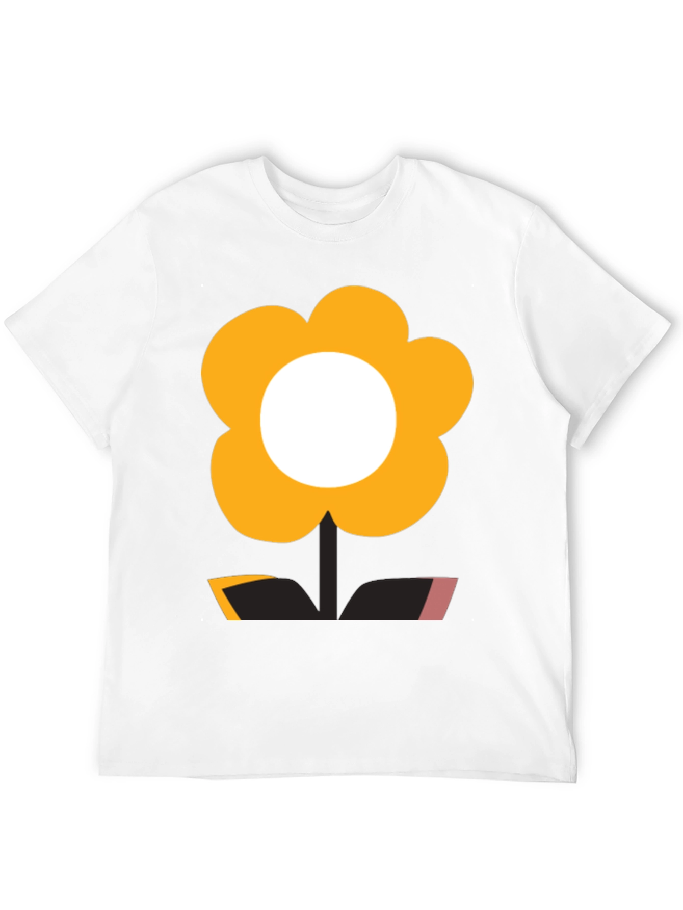 Funky Flower Power Tee - Black Graphic T-Shirt
