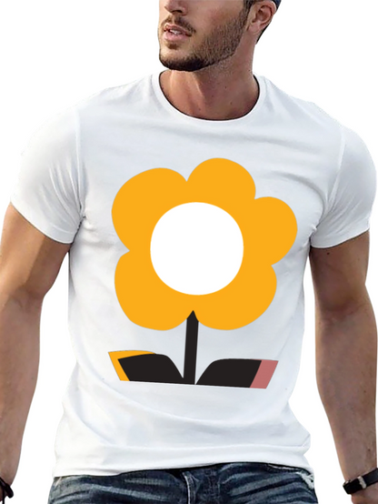 Funky Flower Power Tee - Black Graphic T-Shirt