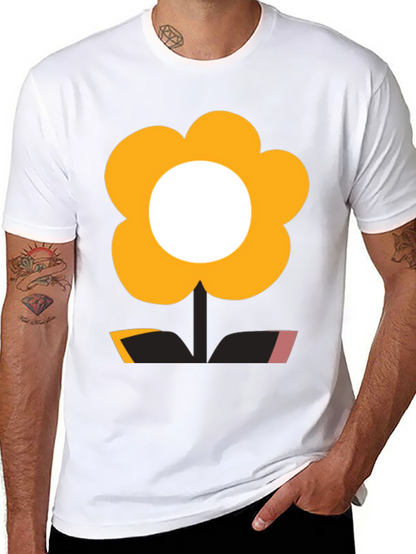 Funky Flower Power Tee - Black Graphic T-Shirt