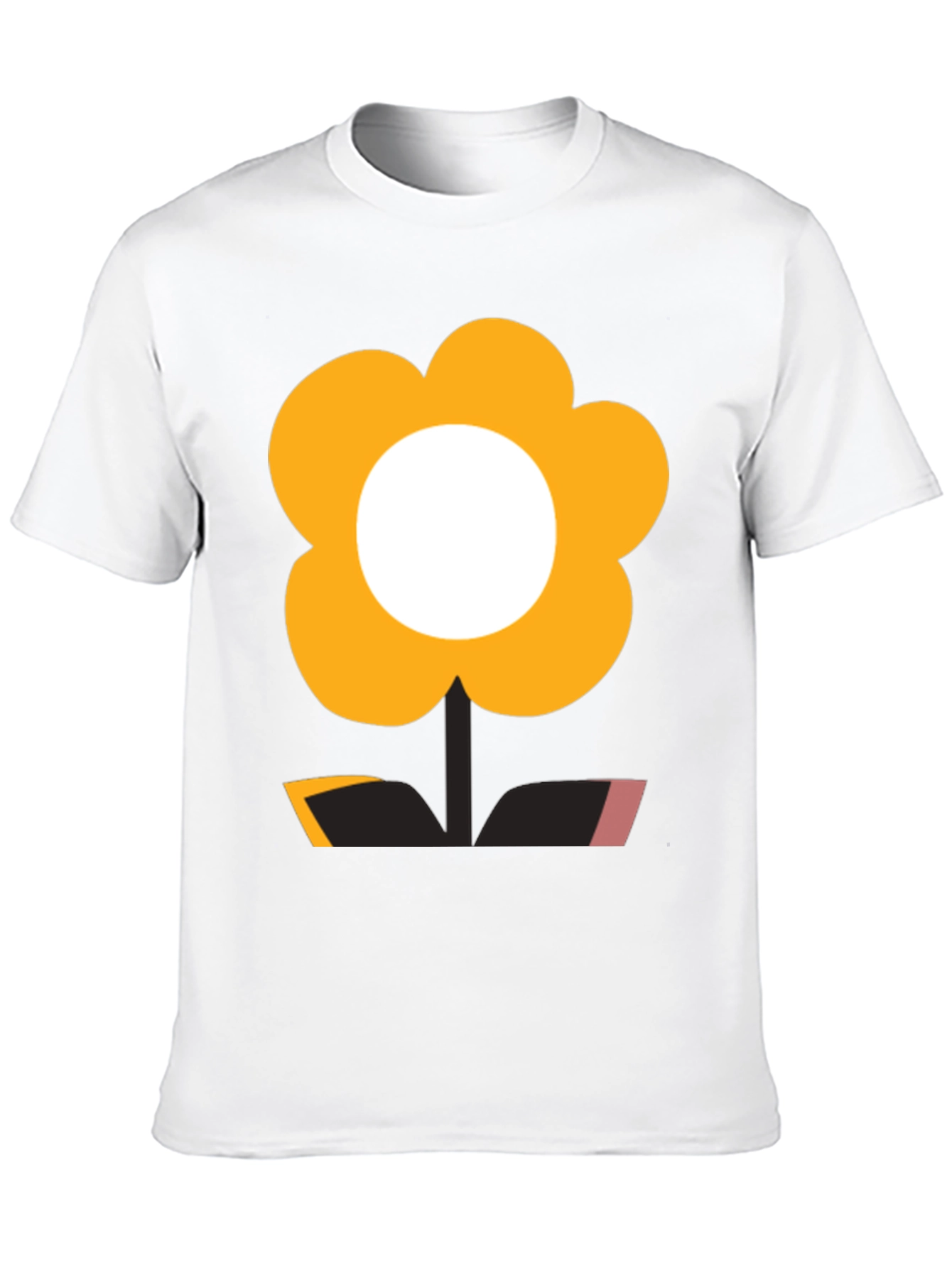 Funky Flower Power Tee - Black Graphic T-Shirt