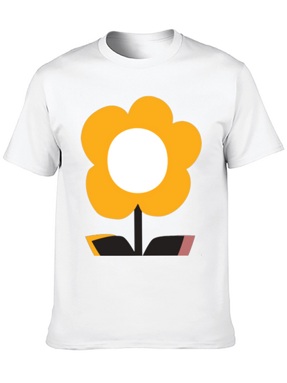 Funky Flower Power Tee - Black Graphic T-Shirt