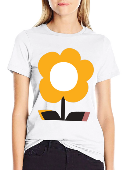 Funky Flower Power Tee - Black Graphic T-Shirt
