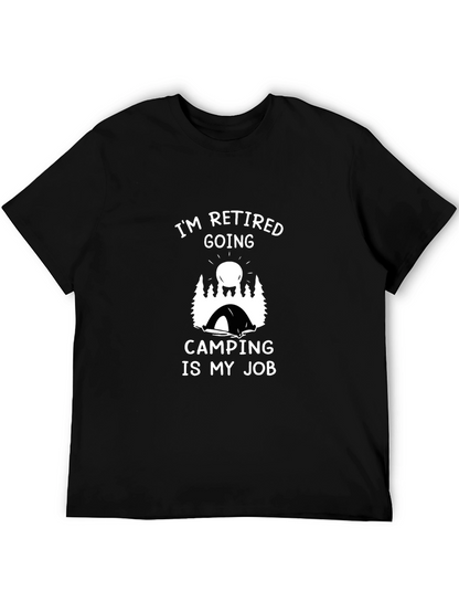 Retired Camping Job Graphic T-Shirt