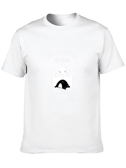 Retired Camping Job Graphic T-Shirt