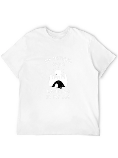 Retired Camping Job Graphic T-Shirt