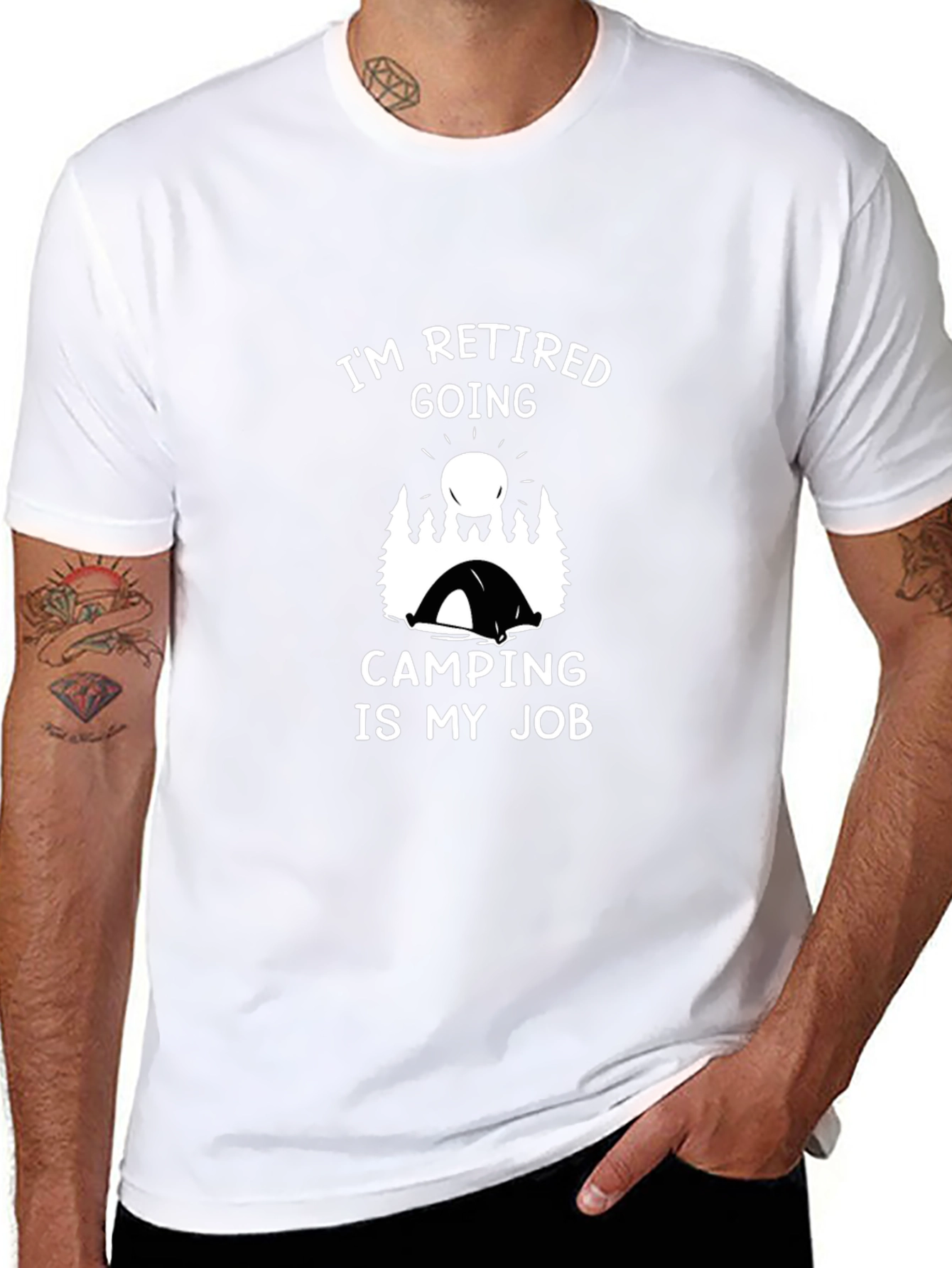 Retired Camping Job Graphic T-Shirt
