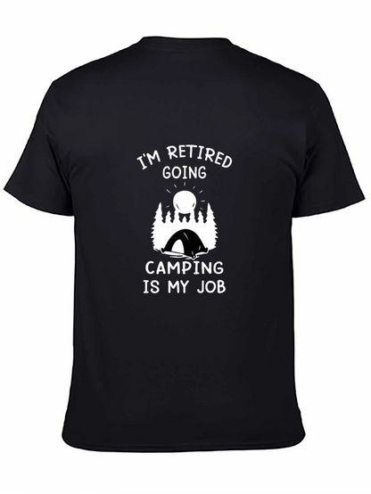 Retired Camping Job Graphic T-Shirt
