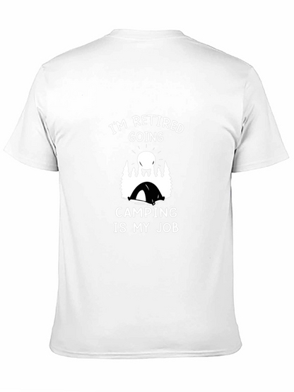 Retired Camping Job Graphic T-Shirt
