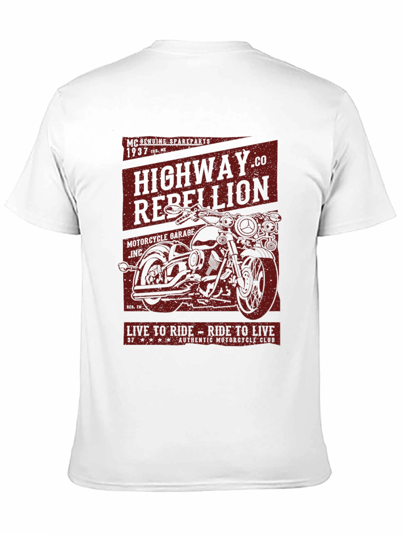 Highway Rebellion Motorcycle Graphic T-Shirt