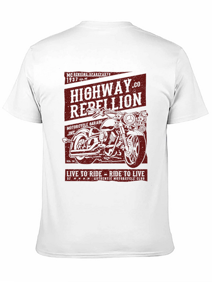 Highway Rebellion Motorcycle Graphic T-Shirt