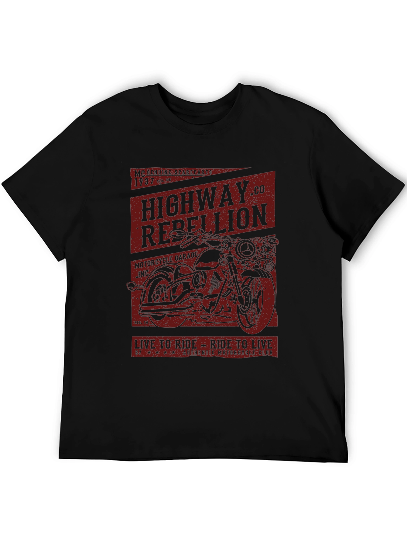 Highway Rebellion Motorcycle Graphic T-Shirt