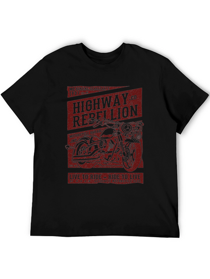 Highway Rebellion Motorcycle Graphic T-Shirt