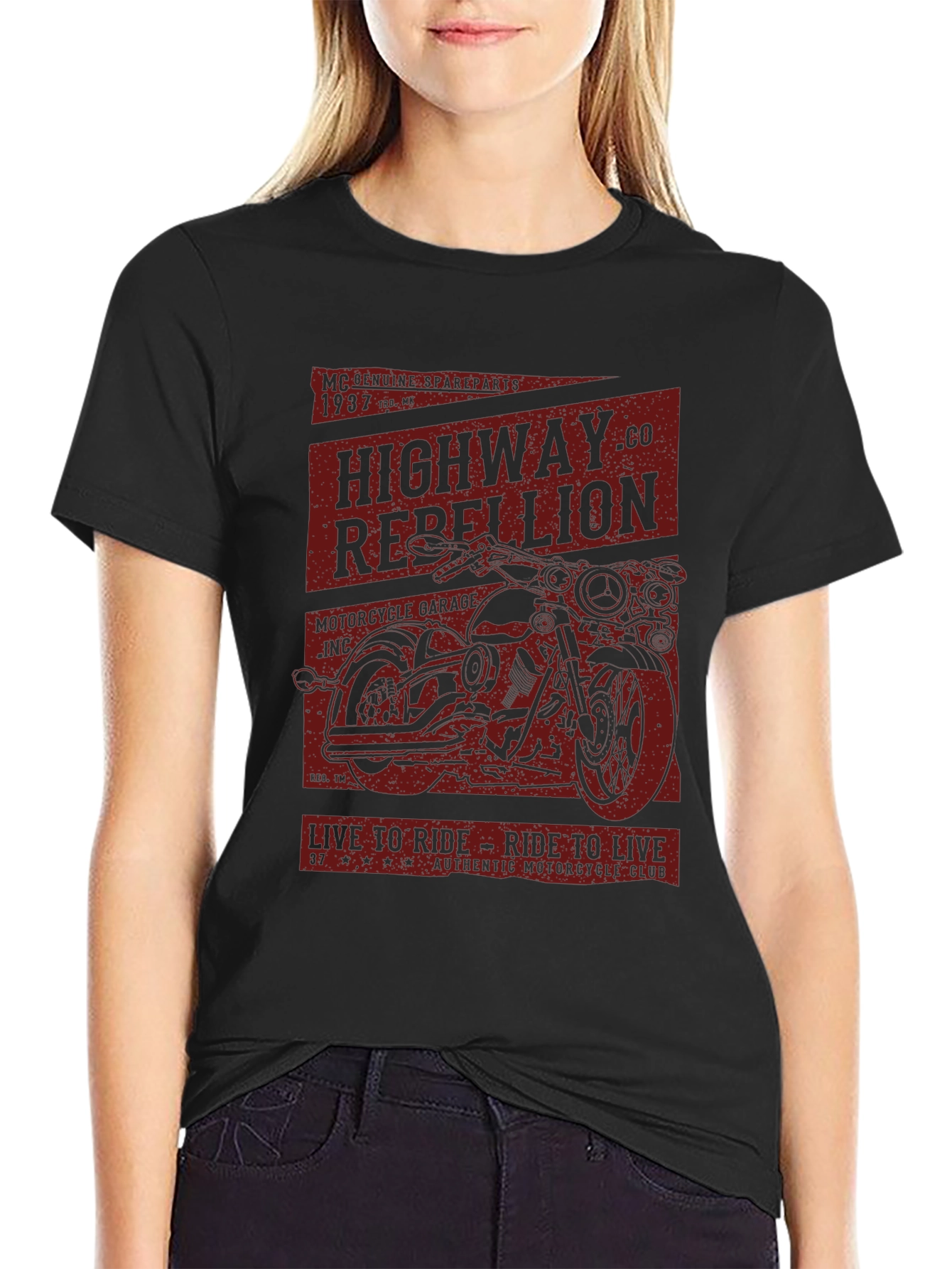 Highway Rebellion Motorcycle Graphic T-Shirt