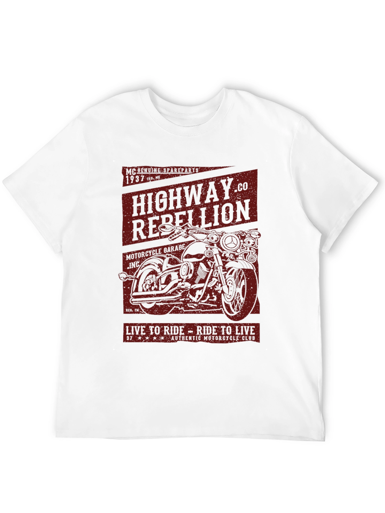 Highway Rebellion Motorcycle Graphic T-Shirt