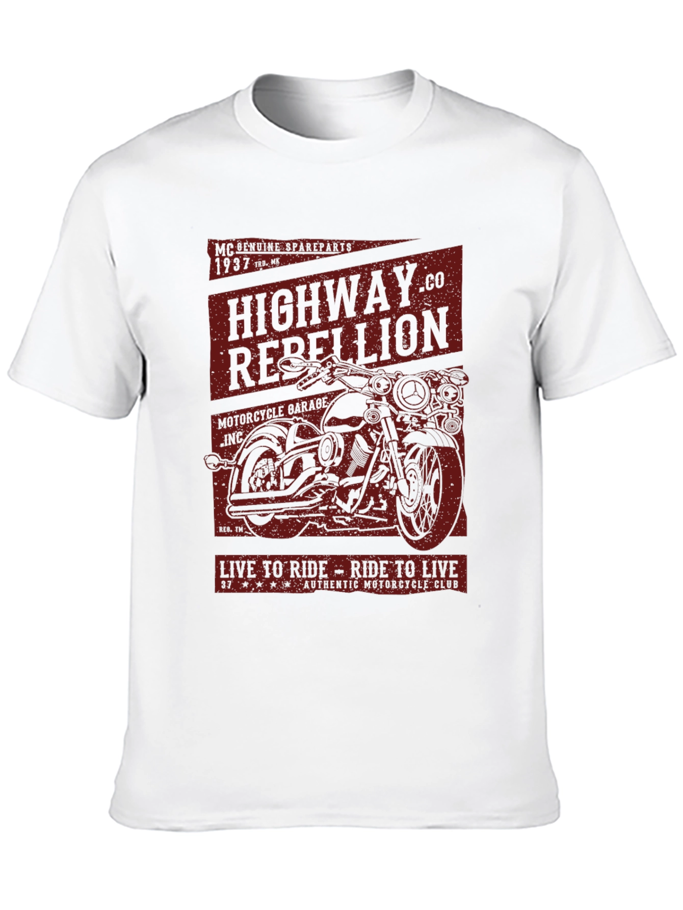 Highway Rebellion Motorcycle Graphic T-Shirt