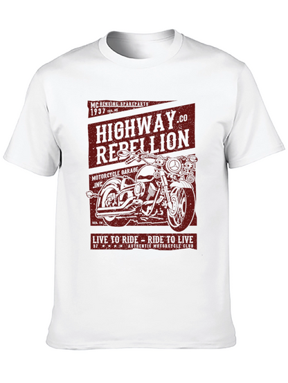 Highway Rebellion Motorcycle Graphic T-Shirt